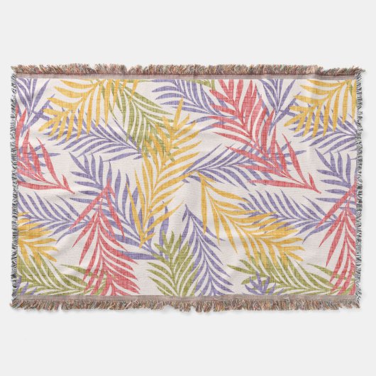 Couverture de décoration tropicale Bohème cosy. Fe (Devant)