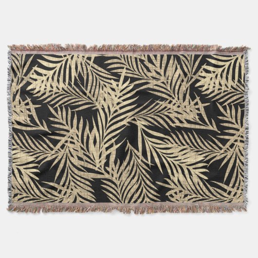 Couverture de décoration tropicale Bohème cosy. Fe (Devant)
