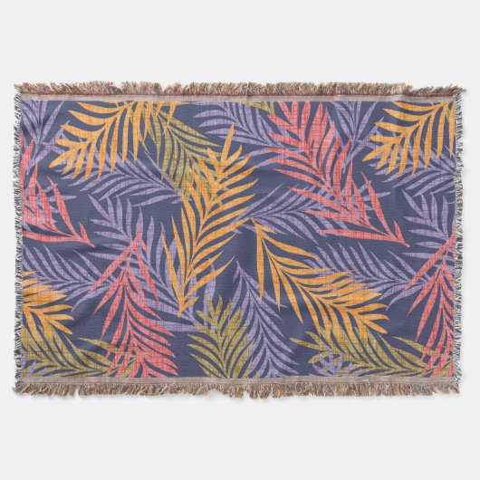 Couverture de décoration tropicale bohème cosy. Fe (Devant)