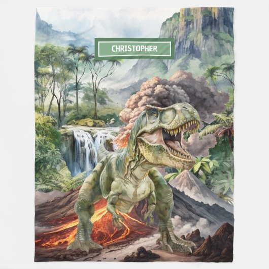 Couverture de dinosaure personnalisée Garçons Cade (Devant)