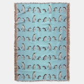 Couverture de fête pingouin (Mélange bleu clair) (devant Vertical)