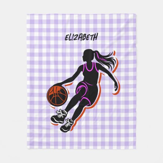 Couverture de fille de basket-ball personnalisée (Devant)