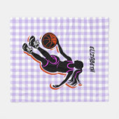 Couverture de fille de basket-ball personnalisée (Devant (Horizontal))