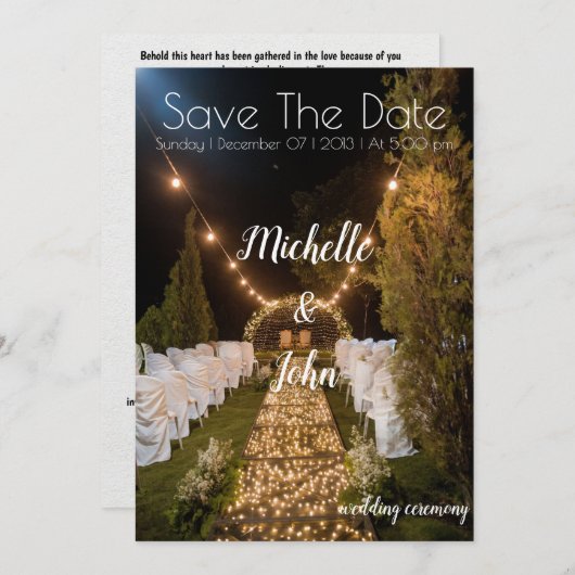 couverture de film faire-part de mariage (Devant / Derrière)