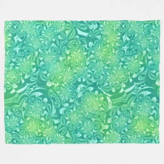 couverture de fleurs de batik vert (Devant (Horizontal))