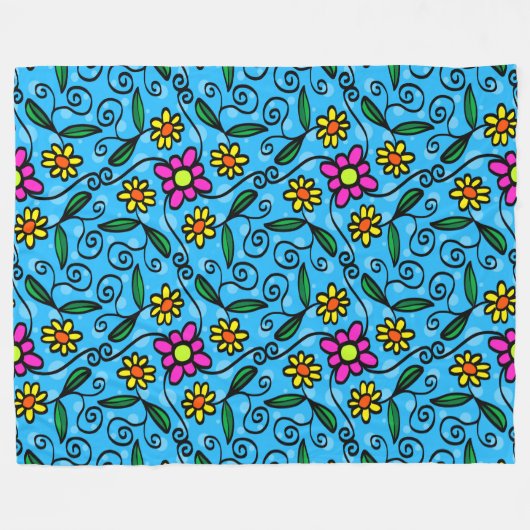 couverture de fleurs de doodle (Devant (Horizontal))