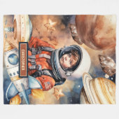 Couverture de galaxie avec astronaute Nom personna (Devant (Horizontal))