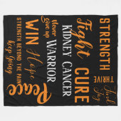 Couverture de guerrier de Cancer de rein grande (Devant (Horizontal))