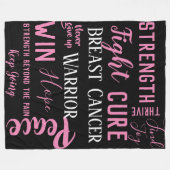 Couverture de guerrier de cancer du sein grande) ( (Devant (Horizontal))