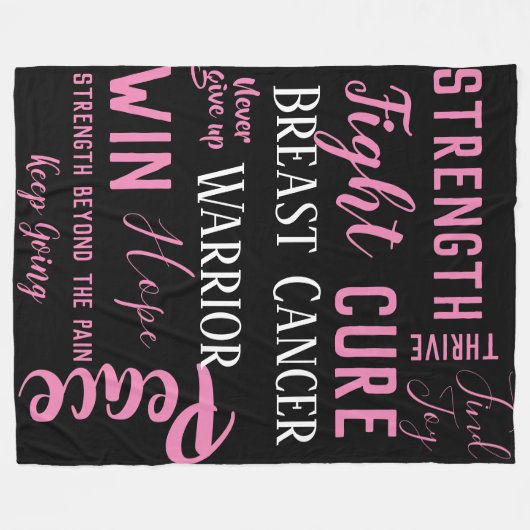 Couverture de guerrier de cancer du sein grande) ( (Devant (Horizontal))