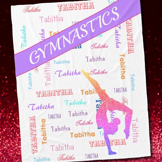 Couverture de gymnastique avec nom personnalisé pa