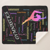 Couverture de gymnastique avec son nom partout (Devant (Horizontal))