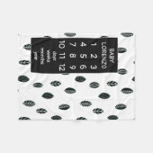 Couverture de jalon Feuille moderne pour bébé (Devant (Horizontal))