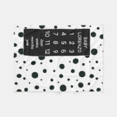 Couverture de jalon Pois moderne pour bébé (Devant (Horizontal))