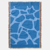 Couverture de jet à texture de girafe bleue (devant Vertical)