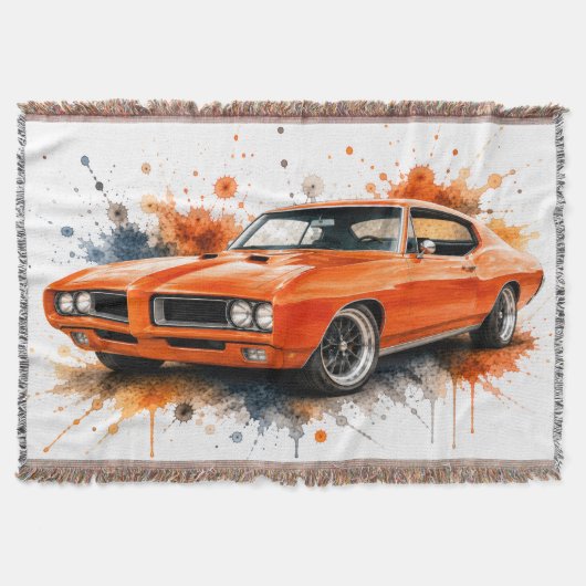Couverture de jet américain Muscle Car (Devant)