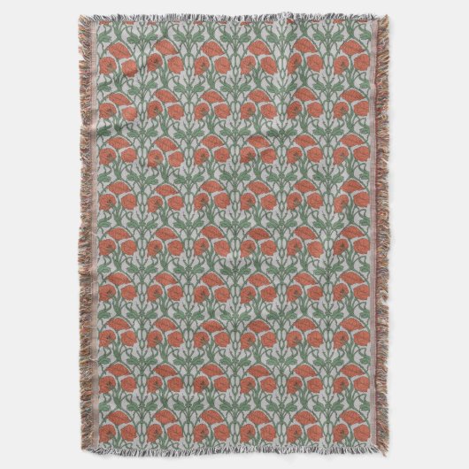 Couverture de jet Art Nouveau floral (devant Vertical)