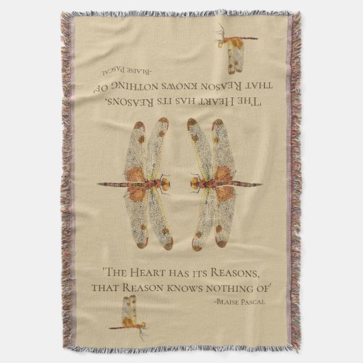 Couverture de jet avec des libellules (devant Vertical)