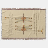 Couverture de jet avec des libellules (Devant)