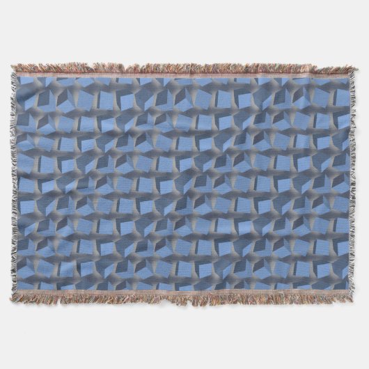 Couverture de jet bleu Boîtes qui tombent (Devant)
