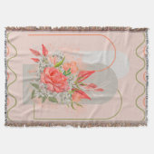 Couverture de jet Boho Flower Design (Devant)