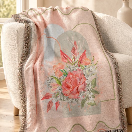 Couverture de jet Boho Flower Design