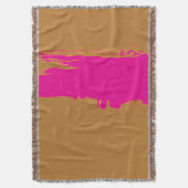 Couverture de jet brun doré PinkSplash (devant Vertical)