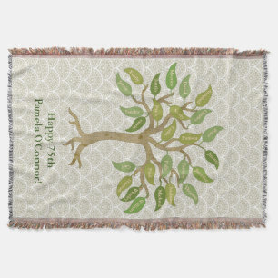 Couverture de jet d'arbre de la feuille du