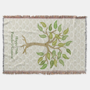 Couverture de jet d'arbre de la feuille du