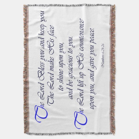 Couverture de jet de bénédiction d'écriture sainte (devant Vertical)