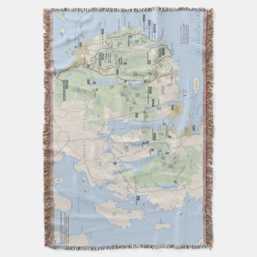 Couverture de jet de carte de parc national (devant Vertical)