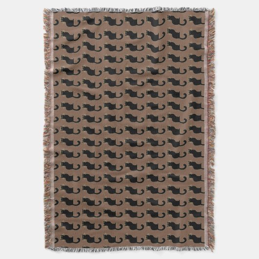 Couverture de jet de chat noir de Blanket Le Chat (devant Vertical)