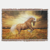 Couverture de jet de cheval de palomino (Devant)