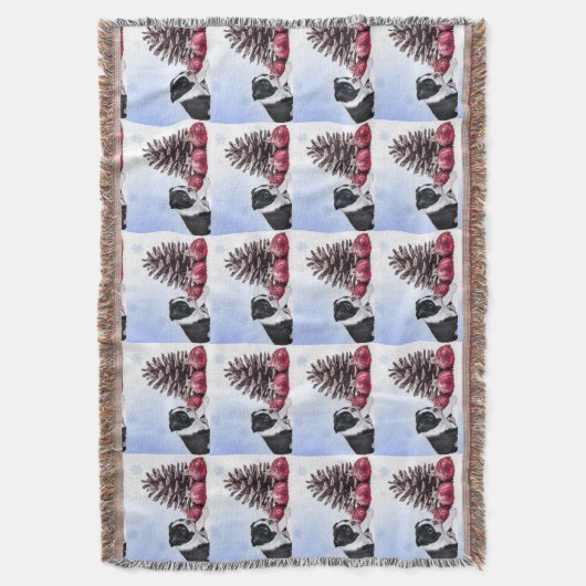 Couverture de jet de chien de terrier de Boston de (devant Vertical)