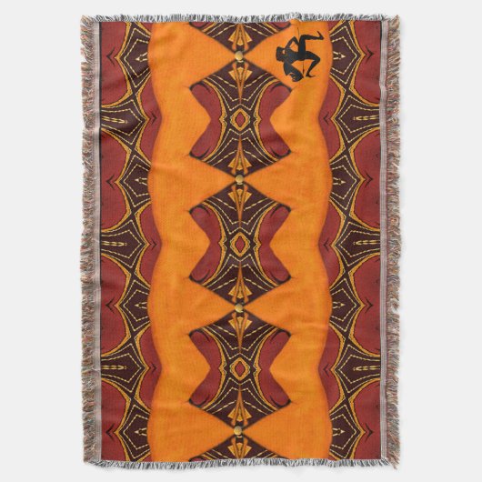 Couverture de jet de coton dénommée par guerrier (devant Vertical)