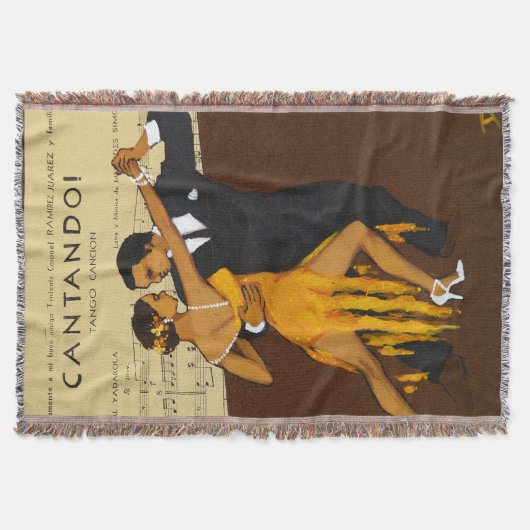 Couverture de jet de danseurs de tango (Devant)