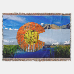 Couverture de jet de drapeau du Colorado