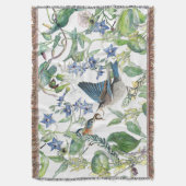 Couverture de jet de fleurs de gloire de matin (devant Vertical)