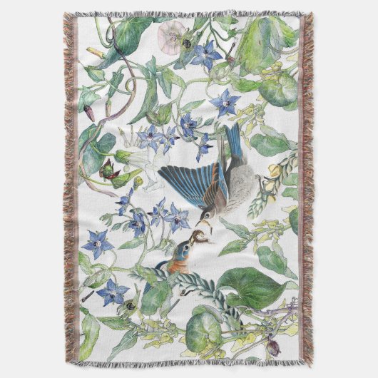 Couverture de jet de fleurs de gloire de matin (devant Vertical)