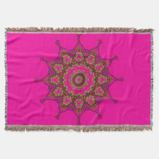 couverture de jet de mandala de l'art 3D (Devant)