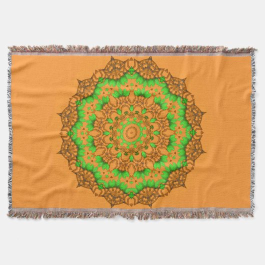 couverture de jet de mandala de l'art 3D (Devant)