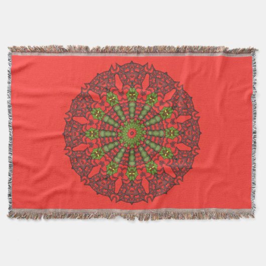couverture de jet de mandala de l'art 3D (Devant)
