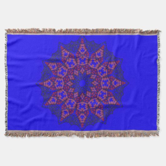 couverture de jet de mandala de l'art 3D (Devant)
