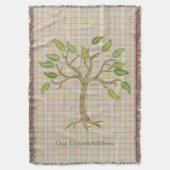 Couverture de jet de plaid de l'arbre du (devant Vertical)