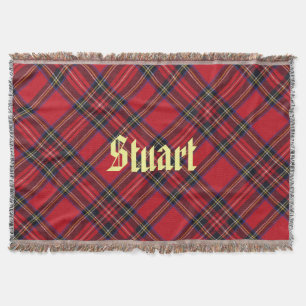 Couverture de jet de plaid de tartan Stuart