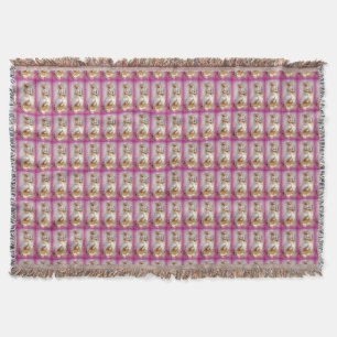 couverture de jet de rose de motif de sirène