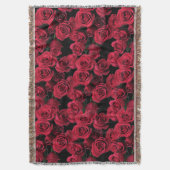 Couverture de jet de roses rouges (devant Vertical)