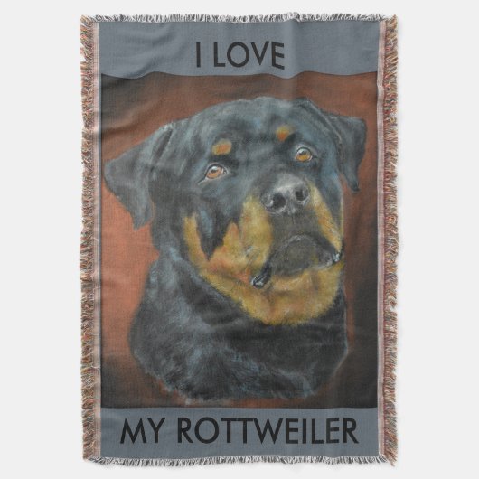 Couverture de jet de rottweiler (devant Vertical)