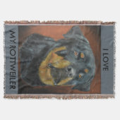 Couverture de jet de rottweiler (Devant)