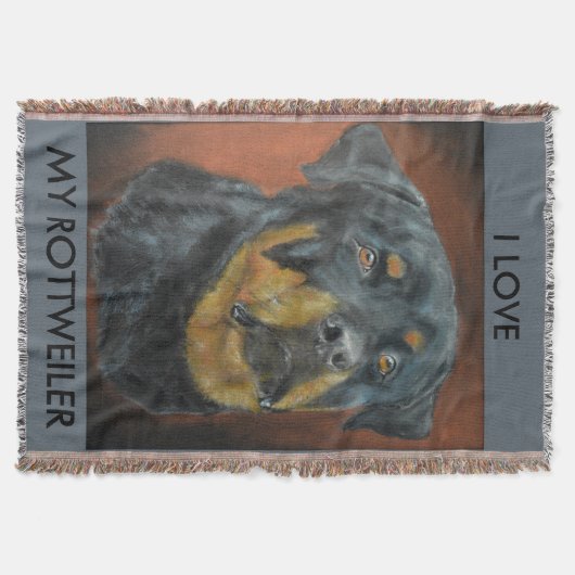 Couverture de jet de rottweiler (Devant)